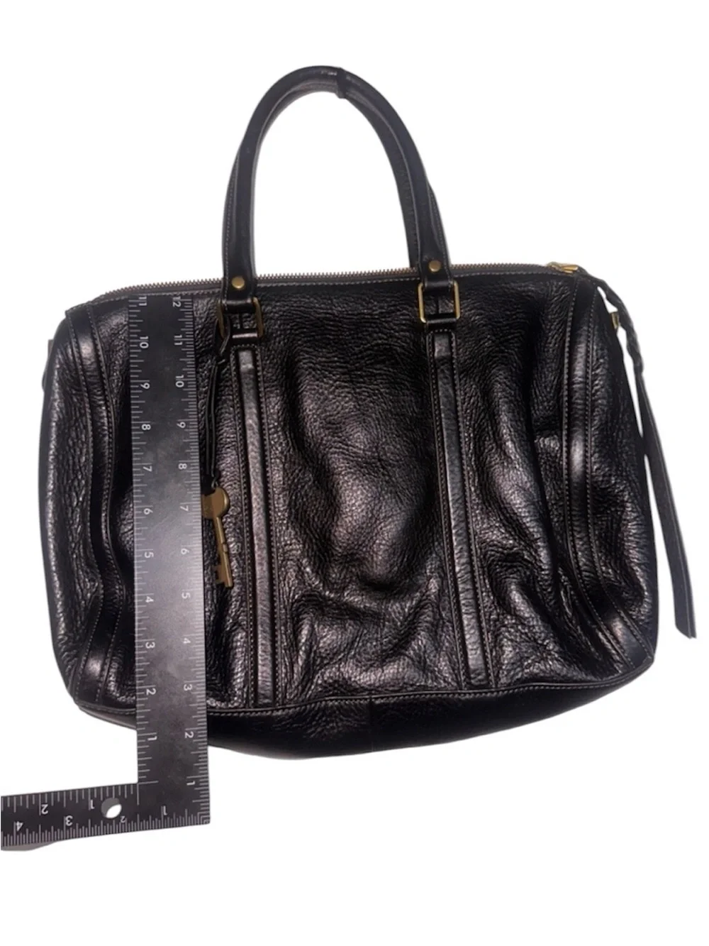 RARE Fossil Kendall Satchel Large Leather Purse Speedy Bag